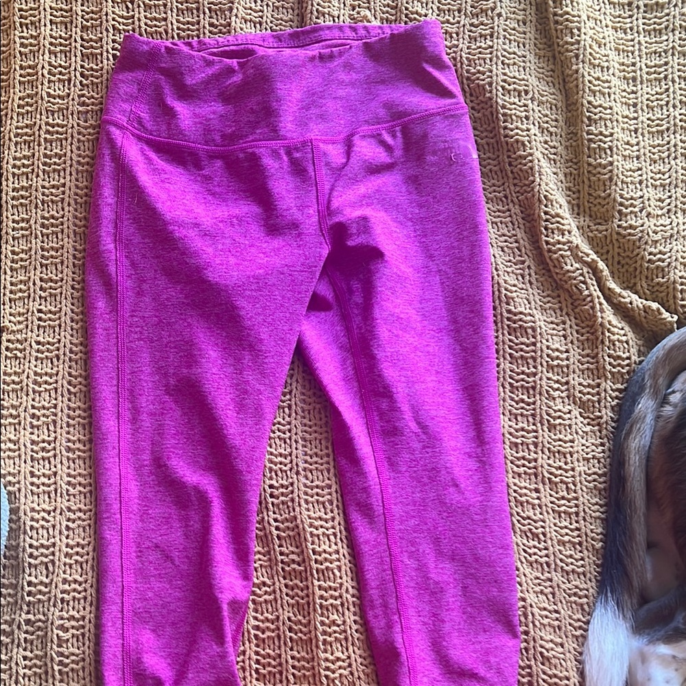 North face cropped leggings. more pink in person
